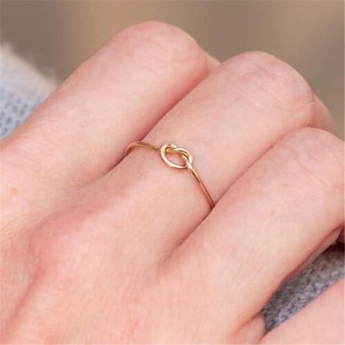 14K gold filled Heart-shape Ring Gold Jewelry Boho Knuckle Ring Anillos Mujer Minimalistic Stacking Bohemian Ring for Women