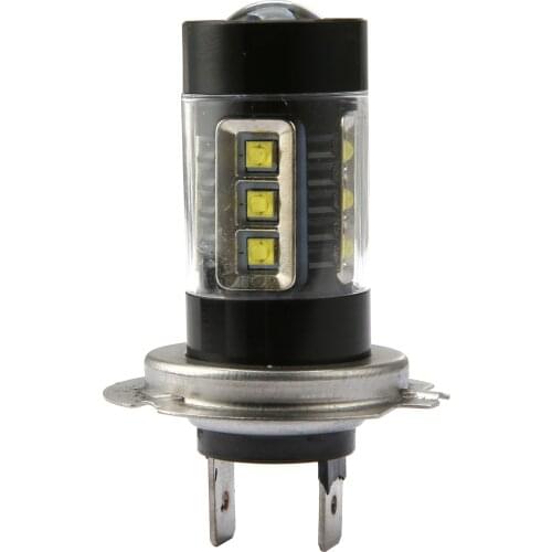1PCS Black Body H7 Auto Lamp 12V LED Car 2525 80W Fog Light Super Bright Automobile Headlight Bulb H7 LED Bulbs