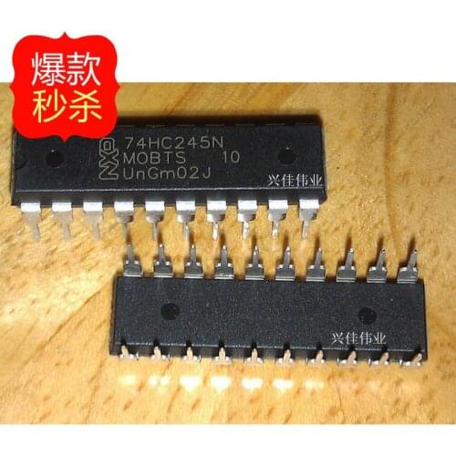 10PCS New 74HC245 74HC245N SN74HC245N DIP-20 eight -phase three-state bus transceiver