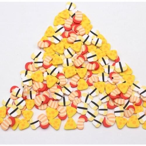 100g/Lot Slime Accessories Cheese Sushi Shrimp Mixed Slices Soft Pottery Sprinkles for DIY Making