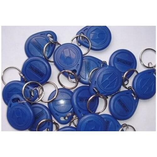 100pcs/Lot Rfid Tag 125Khz keyfobs Access Control Rfid Card(Red Blue Yellow )