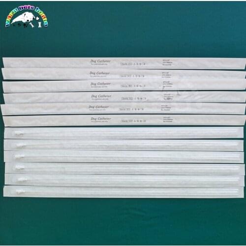 2PCS Dog Catheter Pet Hard Catheters PVC Single Lumen Catheter Urethral Calculi Both Sides Open Length 500mm