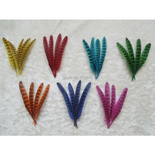 50Pcs/LOT,13-20CM Hen Ringneck Pheasant Wing Feathers,Party Decoration Plumas,Crafts DIY Material,7Colour for Choice
