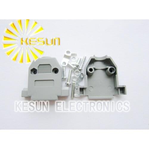50pcs/lot DB15 Grey Shell 15P 15Pin Serial D-Sub Connector Cover
