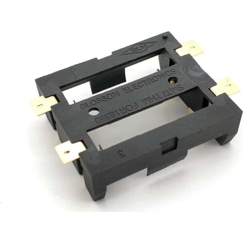 500pcs/lot 2*18350 Batteries Holder Smd Smt Storage Box Case With Bronze Pins 2 Slots 2 x 18350 Lithium Batteries Shell