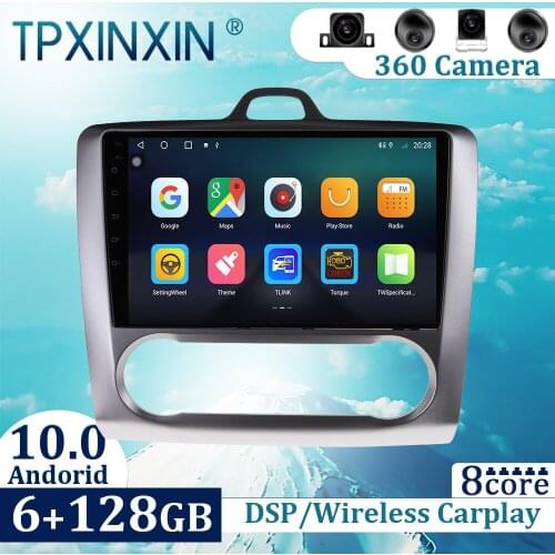 6+128GB For Ford Focus 2004-2011 Android 10 Carplay Radio Player Car GPS Navigation Head Unit Car Radio with Screen