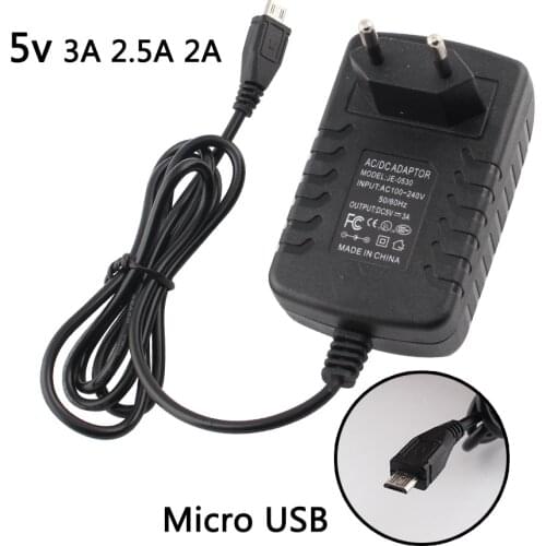 220V To 12V Micro USB Power Adapter Supply Charger 5V Micro USB Power Supply 5V 2 2.5 3A Adapter EU US Plug For LED Strip Lamp