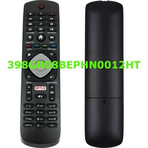 Black Remote Control Controller Replacement for Philips NETFLIX Smart TV 398GR08BEPHN0012HT 1635008714 43PUS6162