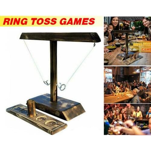 Hot Sale Hook and Ring Toss Game For Adults Kids Handmade Ring Toss Hooks Battle Game Set Home Gathering Games Party Toys