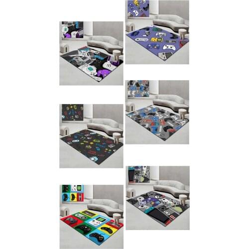 Floor Mat Cartoon Games Console Printed Protective Washable No-Slip Carpets For Kids Living Room Kitchen Doormat Rugs Home Decor