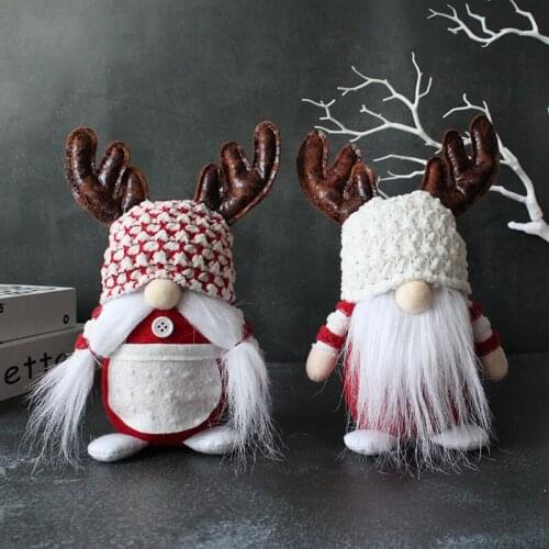 Forest Santa Claus Faceless Beard Doll christmas decoration Xmas Tree Ornament Christmas Gnome Doll Standing Plush Doll Ornament