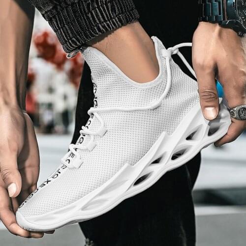 QGK Mens Sports Sneakers Mesh Running Casual Breathable Outdoor Travel Jogging Shoes Big Size 46