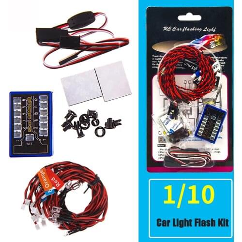 LED Light kit Set Brake Turn Signal Simulator For 2.4G 1/10 RC Car Parts Accessories
