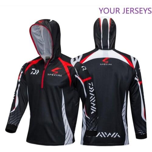 New Arrival Men DAIWA Fishing Shirts Long Sleeve Hooded Fishing Clothing Outdoor Breathable Cycling Sports Jackets 4 Color DAIWA