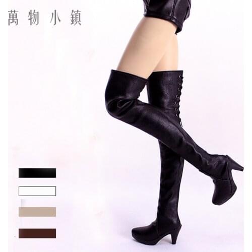 New 1/3 BJD SD DD Doll Shoes Apricot/White/Black/Brown Thigh Boot High-Heeled shoes