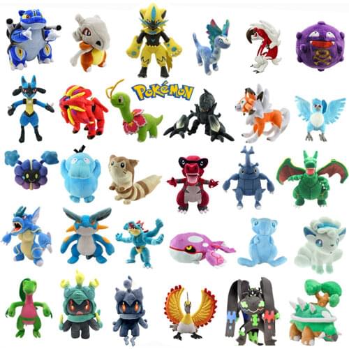 Pokemon Plush Kyogre Heracross Grovyle Zeraora Mew Psyduck Marshadow Koffing Cosmog Lucario Cubone Dragapult Kawaii Toys Gift