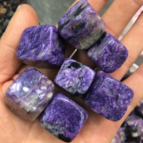 Natural Charoite healing crystal purple charoite tumbled stone