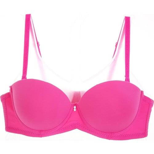 Sexy Super Push Up Bra Padded Seamless One-Piece Women Sexy Brassiere Underwear Gather Half Cup Bras Beading Double Push Up Bras