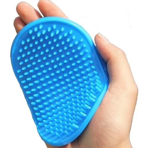 Soft Rubber Dog Brush Comb Cat Bath Brush Rubber Glove Hair Fur Grooming Massage Brush For Dog Cats 12.3*9.7cm