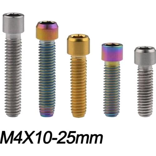 Titanium Ti Allen Key M4X10 13.5 15 20 25mm Small Head Srews for Bicycle Thumb Shifter Rear front Derailleur Adjustment Bolts