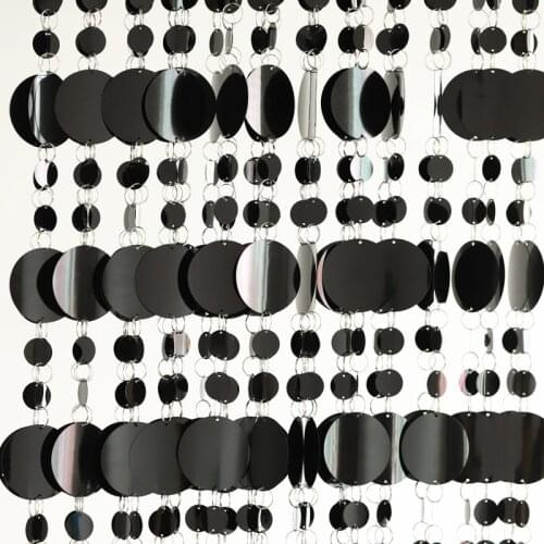 Home Decoration Fashion Luxury Glitter Sequin Curtain Door Curtain Party Stage Scene Interior Decoration Black Curtain