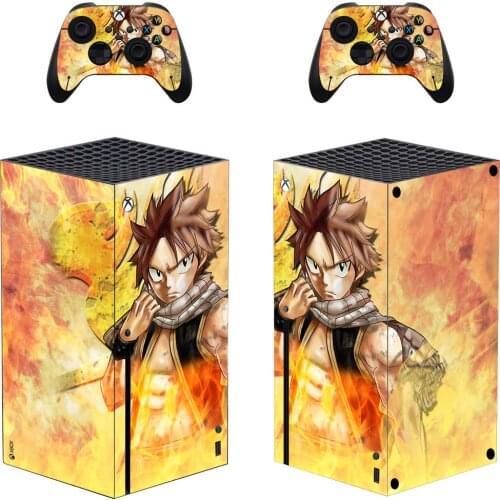 Fairy Tail Skin Sticker Decal Cover for Xbox Series X Console and 2 Controllers Xbox Series X Skin Sticker Vinyl