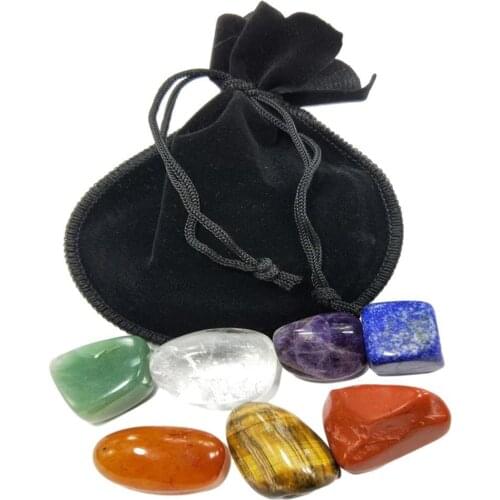 7Pcs/Set Chakra Natural Stones Reiki Healing Crystals Show Prayer Spiritual Yoga Energy Stone Home Decoration Accessories