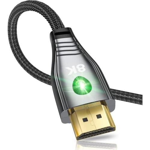 8K HDMI-compatible 2.1 Cable 48Gbps 8K@60HZ 4K@120HZ for Apple TV Roku PS5/PS4/PS3 Xbox One X/Series X Samsung QLED 8K Q8/Q9