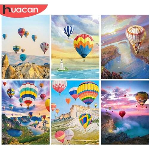 HUACAN 5d Diamond Painting Balloon DIY Mosaic Mountain Full Square Diamond Embroidery Landscape Handmade Gift Home Decor