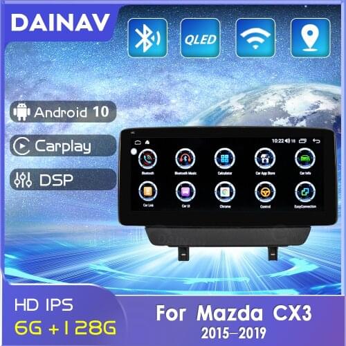 128GB Android Car Radio Multimedia Player For Mazda 2 CX3 2015-2019 Auto Car GPS Navigation Tape Recorder Video Player HD Touch