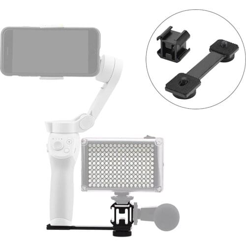 Microphone Bracket LED Video Fill Light Mount Cold Shoe Bracket for DJI OM 4 3 2 Gimbal Camera for Zhiyun Smooth 4 Vlog Pocket