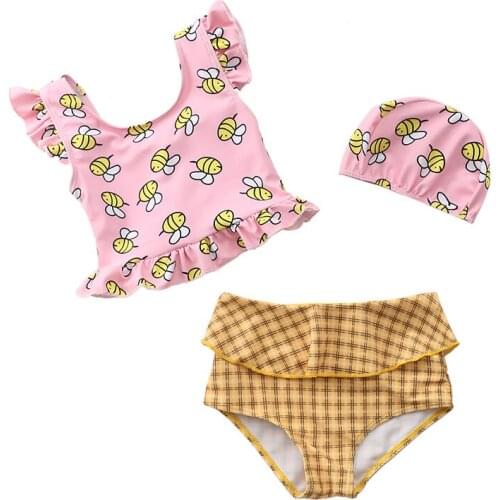 Childrens swimsuit girls lovely split bikini swimsuit baby child swimsuit sweet cherry XYY-72