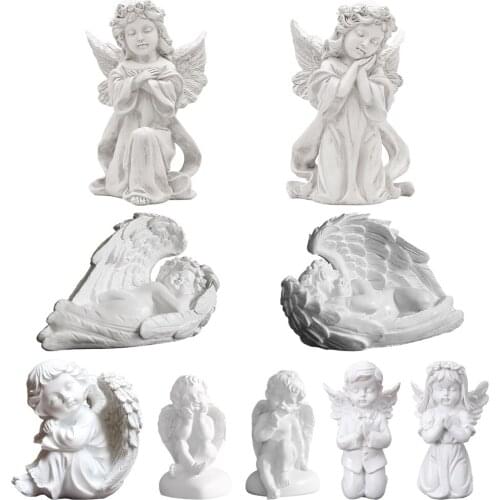 European Cupid Angel Figurine Crafts Statue Indoor Outdoor Decor Christmas