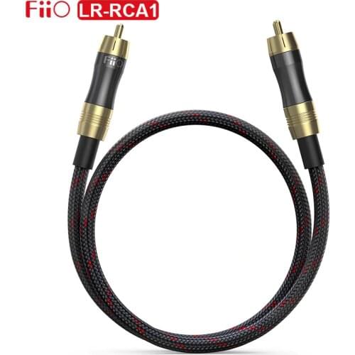 FiiO LR-RCA1 Digital Audio Coaxial Cable High Purity Oxygen-Free Copper Core 50CM RCA for PC TV Amplifier K5 Pro BTA30