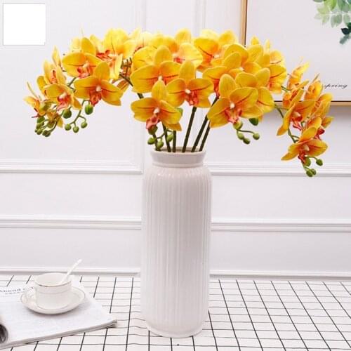 Artificial orchid latex real touch 5 head/branch butterfly orchid stem office home Christmas wedding decor PU artificial flower