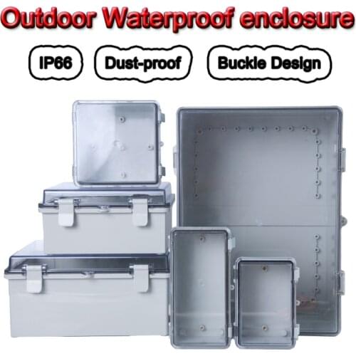 ABS Waterproof Clear Plastic Enclosure With Hasp Electrical Distribution Project Junction Box Outdoor Sealed Switch Power Case