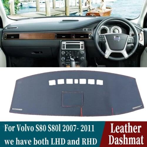 For Volvo S80 S80l 2007 2008 2009 2010 2011 Leather Dashmat Dashboard Cover Pad Dash Mat Carpet custom Car Styling Accessories