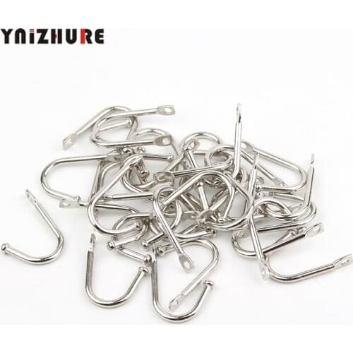 YNIZHURE 50PCS Antique Hooks Small Wall Hanger Buckle Horn Lock Clasp Hook Hasp Latch For Wooden Jewelry Box Furniture Hardware
