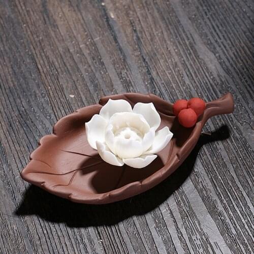 The Lotus Leaf Water Lily Incense Stick Burner Creative Home Decor Incense Holder Censer