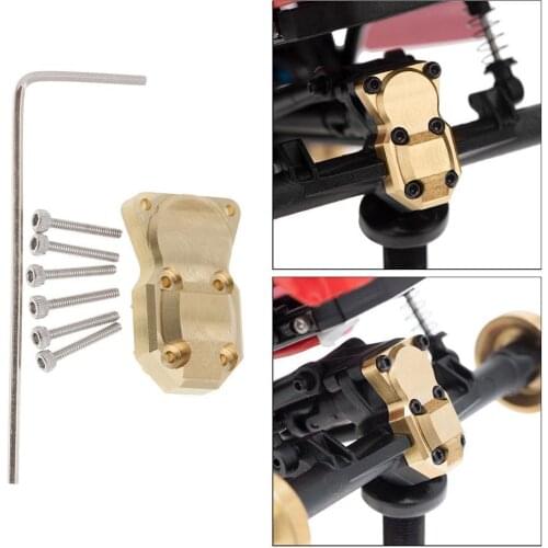 Brass Heavy Duty Differential Cover Bridge Axle Cover Upgrade Parts For 1/24 RC Crawler Axial SCX24 90081 Accessories