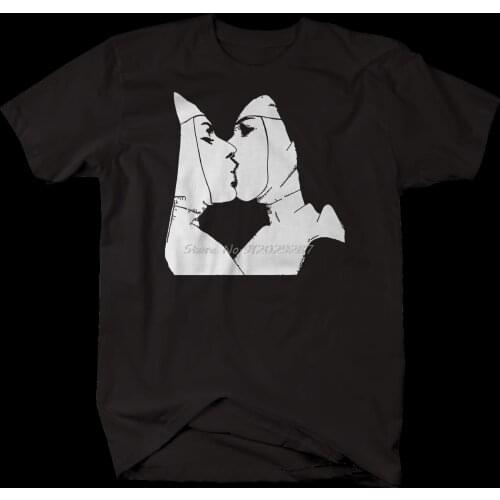 Nuns Making Out Sister Love Church Lesbian Gay TshirtMen T Shirt Men Cotton Tops Tees Streetwear