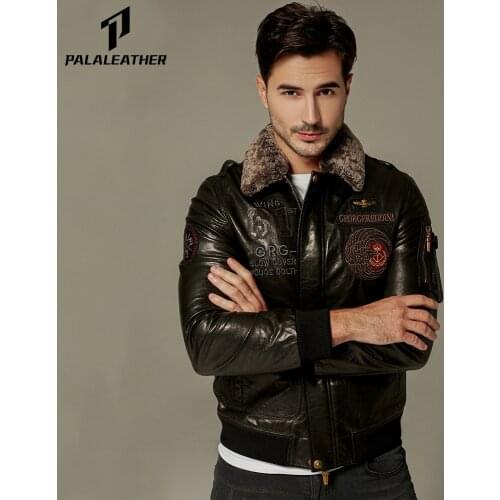 Embroidered Appliqued Goatskin Bomber Moto Jacket