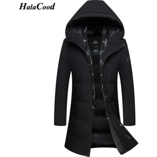 HALACOOD High Quality Mens Long Duck Down Jacket Wram Men Thick Korean Winter Down Coat Man Puffer Long Coats Parkas Plus Size