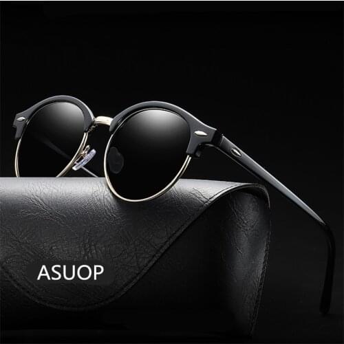 ASUOP2019 new round mens sunglasses UV400 fashion brand ladies glasses classic retro popular designer design driving sunglasses