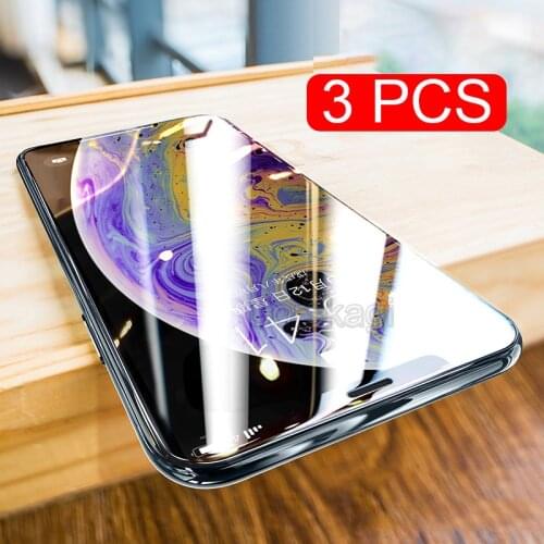 3PCS /lot Full Coverage Screen Tempered Glass Film for iphone 12 11 pro max 12 mini XR X XS MAX 7 8 6 6S Plus