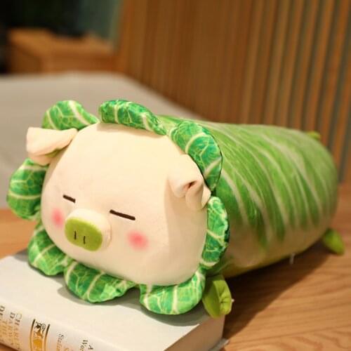 45-90cm New Creative Cabbage Pig Series Plush Pillow Pig Doll Bed Pillow Sofa Cushion Child Girlfriend Birthday Gift