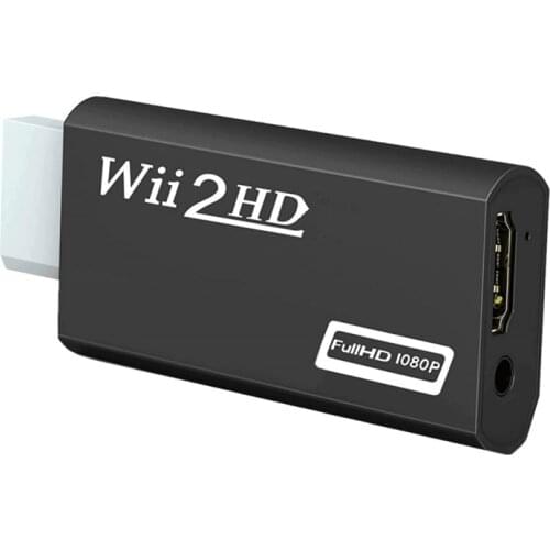 Full HD 1080P Wii to HDMI-compatible Converter Adapter Wii2HDMI-compatible Converter 3.5mm Audio for PC HDTV Monitor Display