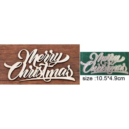 Merry Christmas Metal Cutting Dies For Scrapbooking DIY Cards Stencil Paper Craft Handmade Album