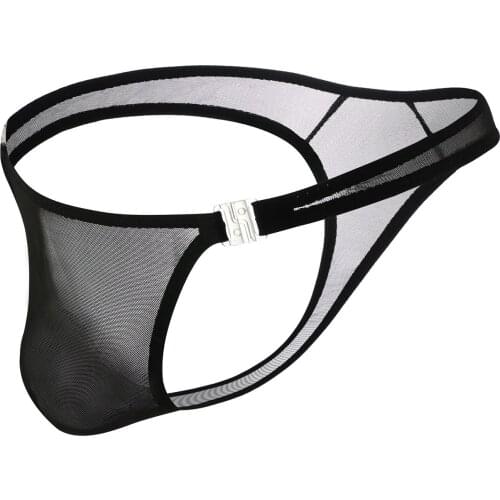 Sexy Gay Boy Sexy Underpants Adjustable Soft Comfortable Ultra-thin Breathable Mesh Shorts Solid Briefs Sissy Lingerie for Men