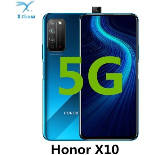 Honor X10 5G Smartphone 4300mAh 6.63 Inch Kirin 820 Octa core 40MP Rear camera 6GB RAM 64GB ROM Cell phones